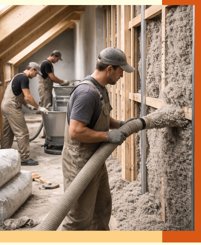 Утепление таунхауса эковатой в Канске от 2404 руб./м² — монтаж и задувка | ТепломастерКнс