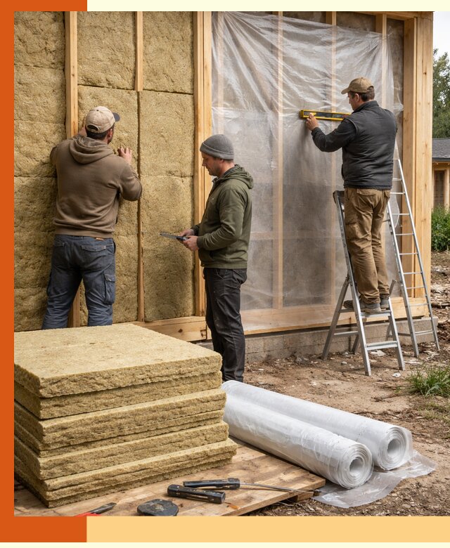 Утепление каркасного дома в Канске под ключ с гарантией качества