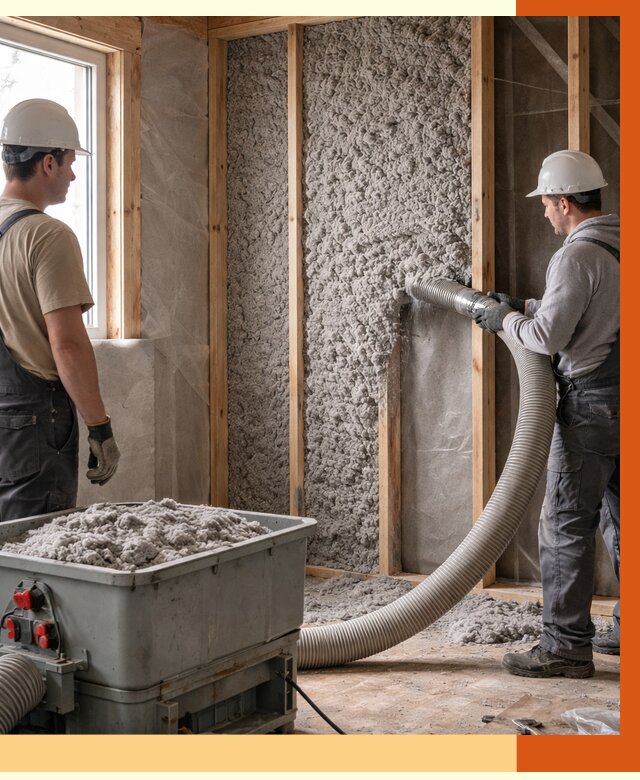 Утепление каркасного дома эковатой в Канске от 1967 руб. | ТепломастерКнс