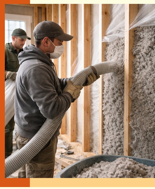 Утепление каркасного дома эковатой в Канске — качественно и надолго