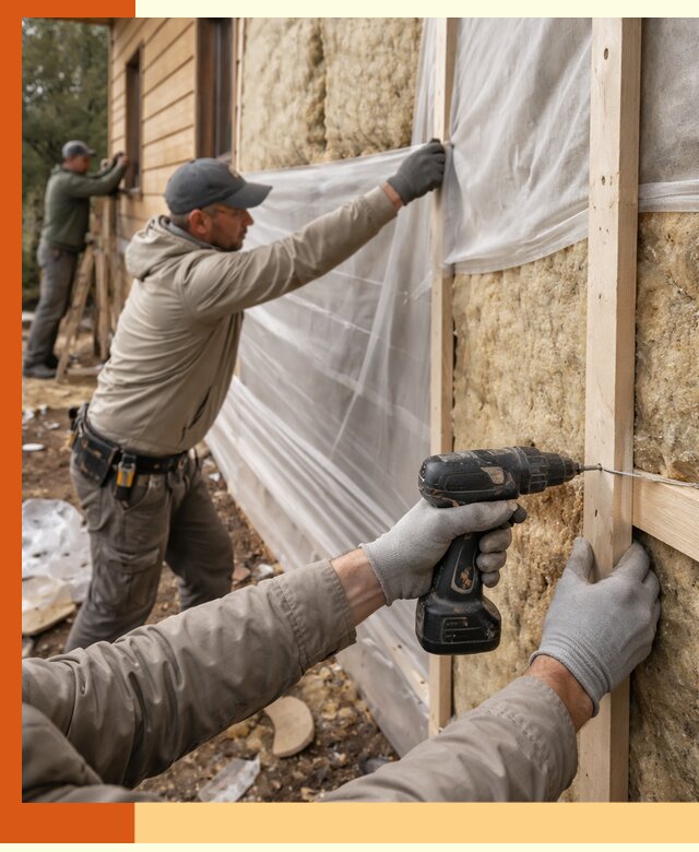 Утепление дома из бруса в Канске качественно и долговечно