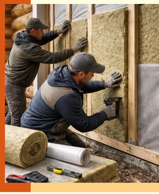 Утепление бревенчатого дома под ключ в Канске