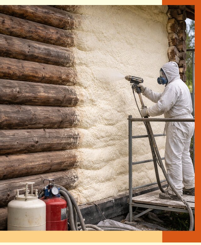 Утепление бревенчатого дома ППУ в Канске под ключ от 6831 руб. | ТепломастерКнс