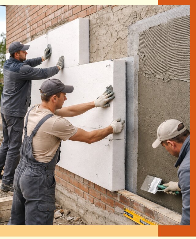 Утепление кирпичного дома в Канске от 4590 руб. под ключ | ТепломастерКнс