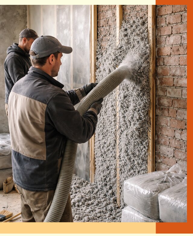 Утепление кирпичного дома эковатой в Канске от 2568 руб./м² | ТепломастерКнс