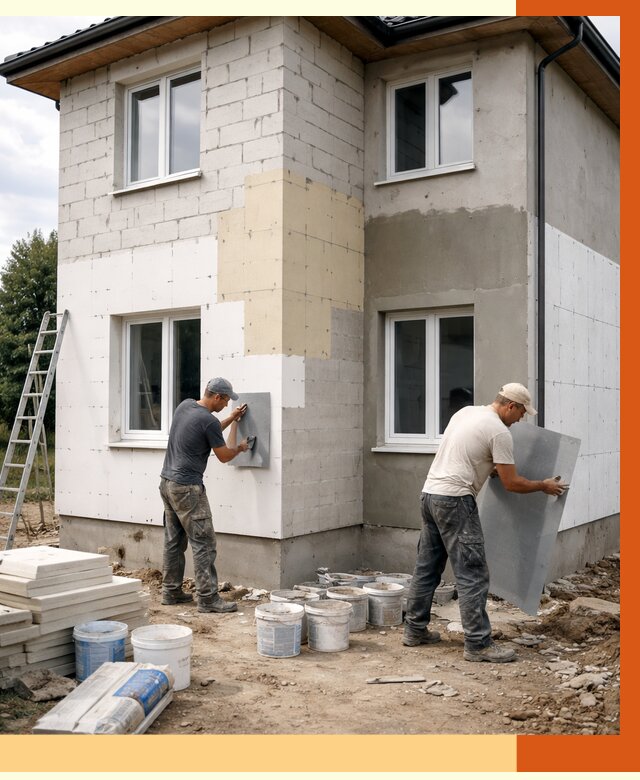 Утепление дома из газобетона в Канске от 4590 руб./м² — заказать у ТепломастерКнс