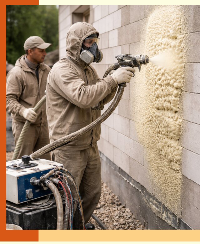 Утепление дома из газобетона ППУ в Канске — надежная теплоизоляция