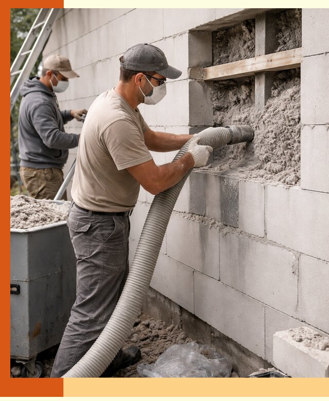 Утепление дома из газобетона эковатой в Канске