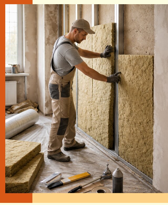 Утепление квартиры в Канске — комплексная теплоизоляция стен и полов