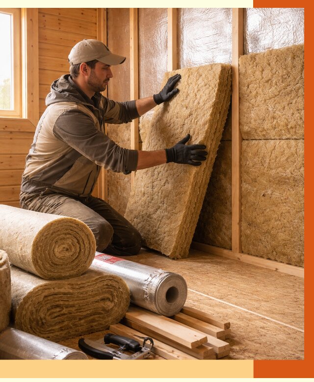 Утепление бани в Канске под ключ от 4918 руб./м2 — утеплить потолок, пол и стены | ТепломастерКнс