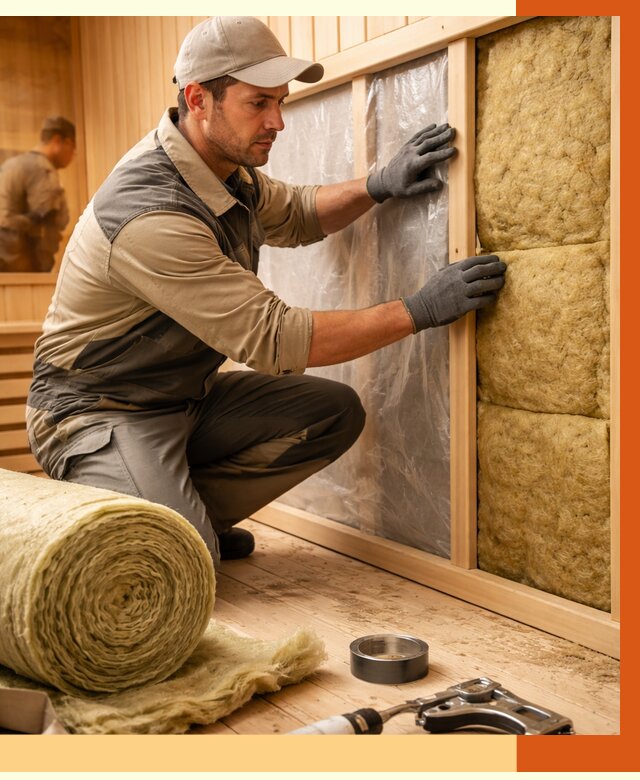 Утепление сауны изнутри в Канске от 7104 руб. за м2 | ППУ, под ключ — ТепломастерКнс