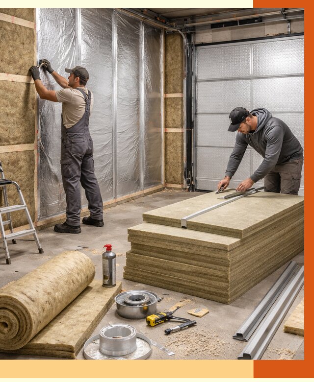 Утепление гаража в Канске от 4918 руб/м2 — комплексное утепление ворот и стен | ТепломастерКнс