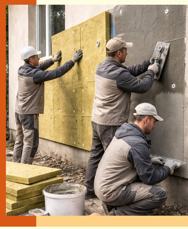 Утепление фасада под штукатурку в Канске — энергоэффективная технология