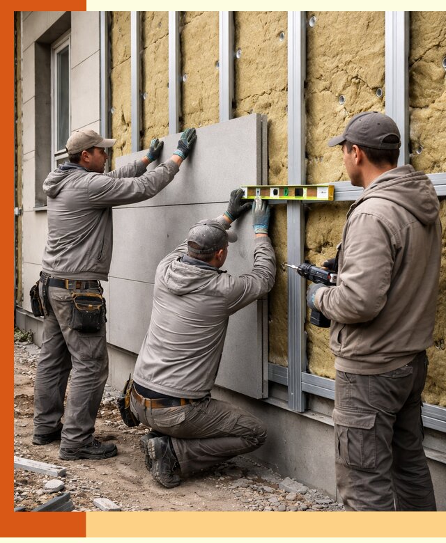 Утепление вентилируемого фасада под ключ в Канске