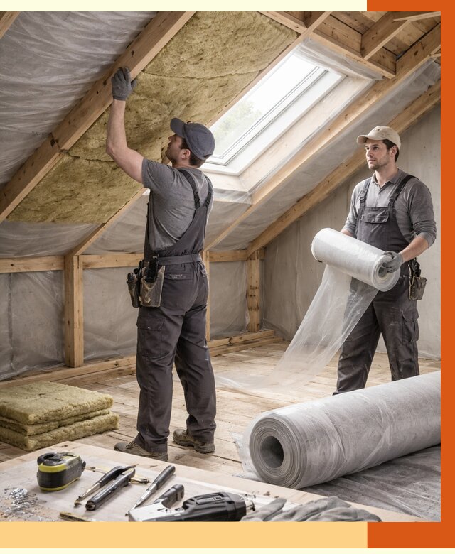 Утепление крыши изнутри мансарды в Канске от 4590 руб./м² | ТепломастерКнс