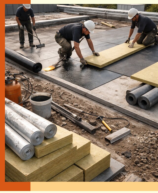 Утепление плоской крыши в Канске — надежная теплоизоляция и герметизация