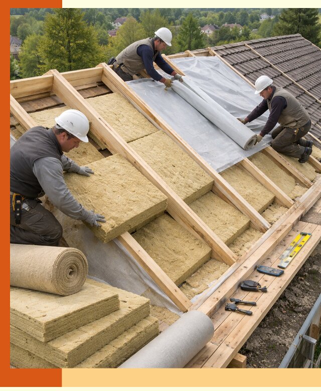 Утепление скатной крыши в Канске качественно и надёжно