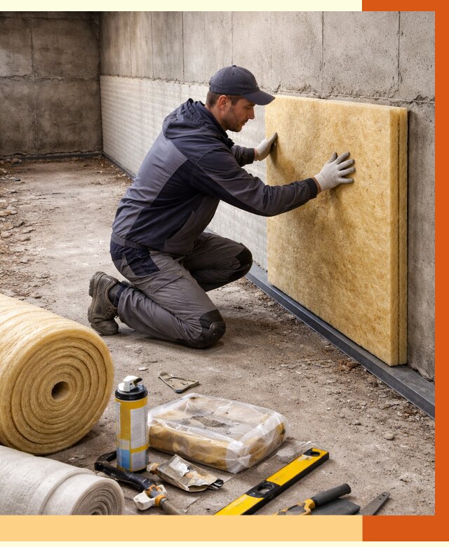 Утепление фундамента изнутри в Канске от 4590 руб./м2 — работы под ключ | ТепломастерКнс