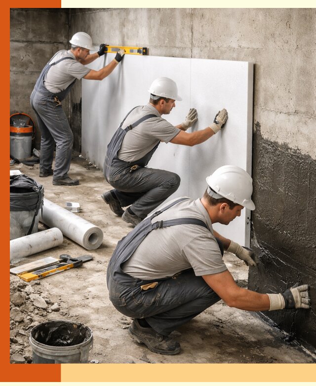 Утепление фундамента изнутри профессионально в Канске