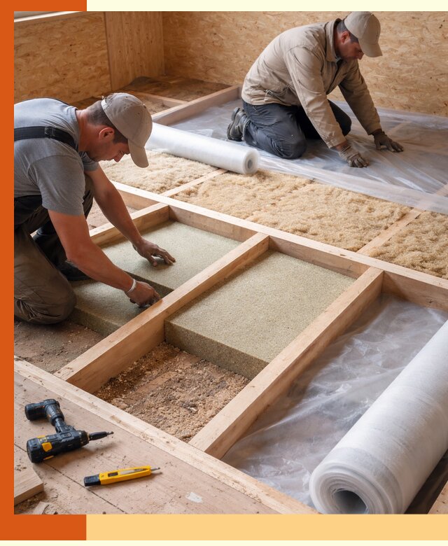 Профессиональное утепление деревянного пола в Канске