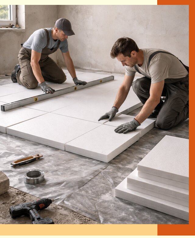 Утепление бетонного пола в Канске от 2732 руб/м2 — монтаж и цена | ТепломастерКнс