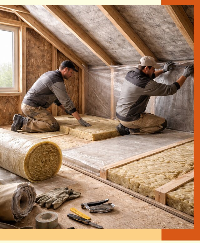 Утепление чердака в Канске от 8197 руб/м² — теплоизоляция и комплексное утепление под ключ | ТепломастерКнс