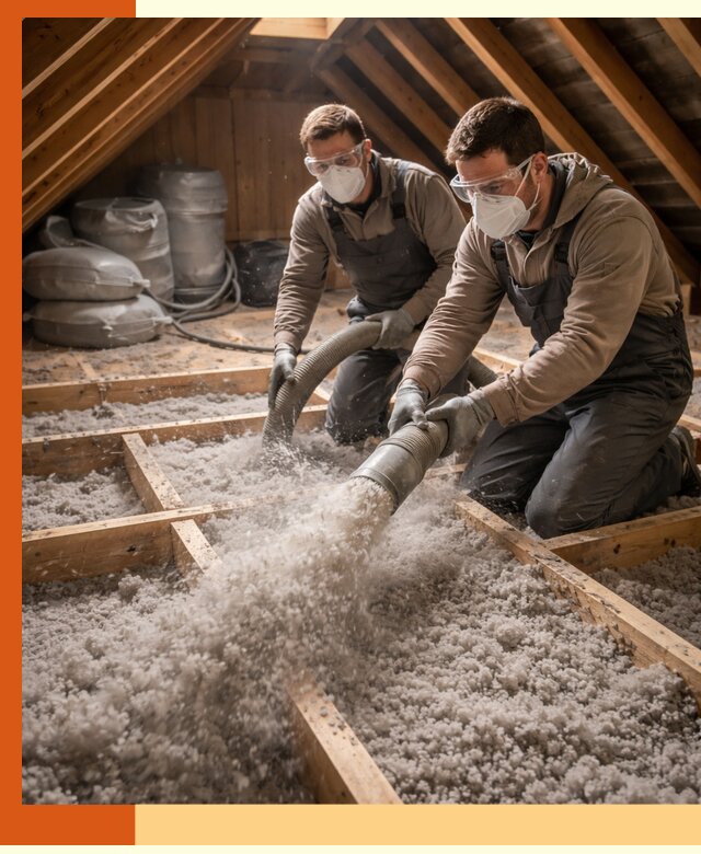 Утепление чердака эковатой в Канске — быстро и надёжно