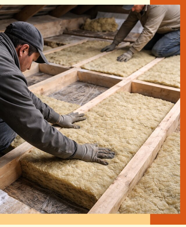 Утепление чердака минватой в Канске от 3825 руб/м2 под ключ | ТепломастерКнс