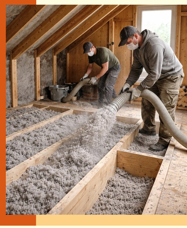 Утепление мансарды эковатой в Канске с гарантией качества