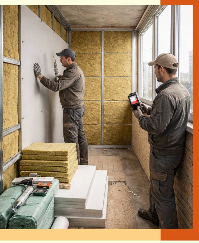 Утепление балкона в Канске от 4918 руб. под ключ | ТепломастерКнс