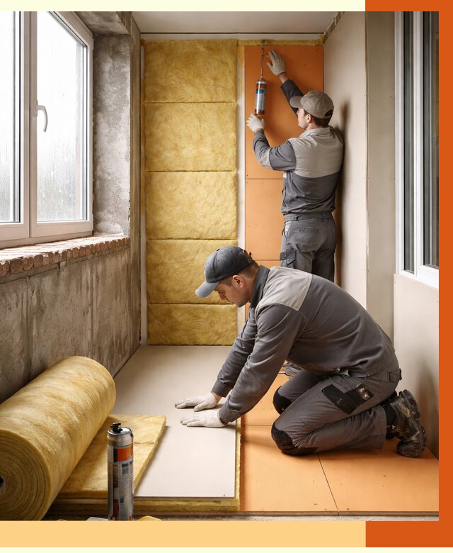 Утепление лоджии под ключ в Канске от 7104 руб/м2 — комплексное решение | ТепломастерКнс