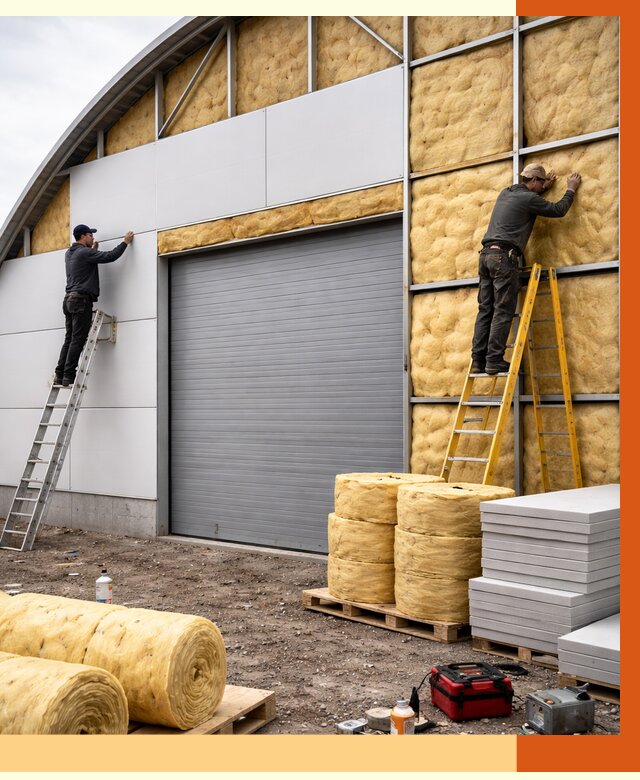 Утепление ангара пенополиуретаном в Канске от 7869 руб./м² — комплекс от ТепломастерКнс