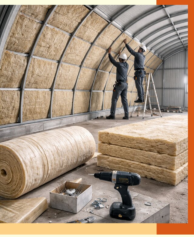 Утепление арочного ангара в Канске от 3497 руб./м2 под ключ | ТепломастерКнс