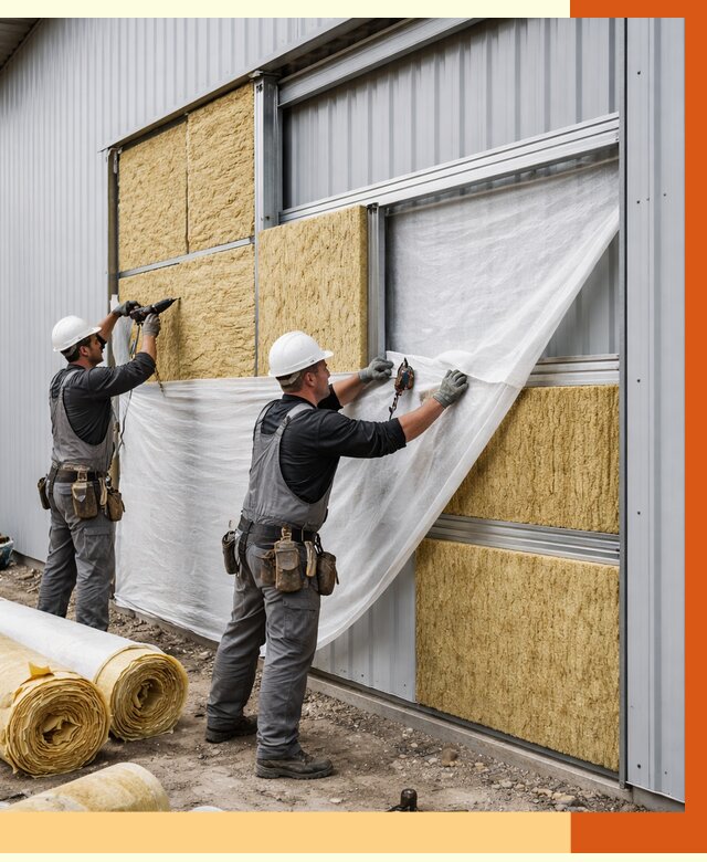 Утепление металлического склада в Канске от 4918 руб/м2 — комплексное утепление под ключ | ТепломастерКнс