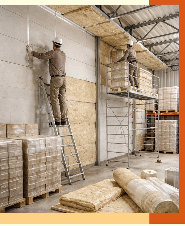 Утепление склада готовой продукции в Канске от 2131 руб./м2 — комплексно | ТепломастерКнс