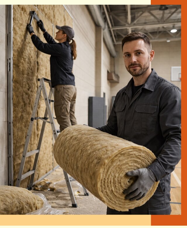 Утепление спортзала в Канске от 8197 руб/м2 — комплексное утепление под ключ | ТепломастерКнс