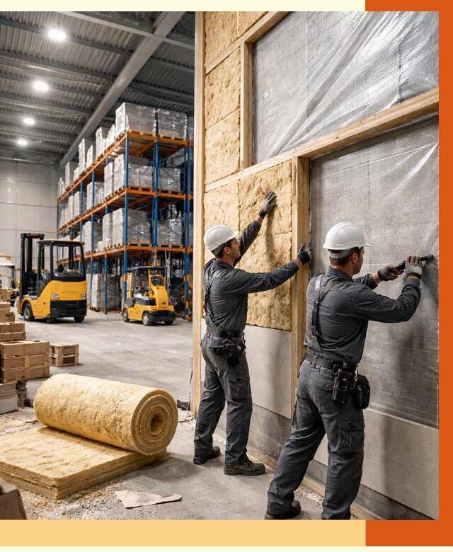 Утепление склада с техникой в Канске от 4590 руб./м2 — комплексно под ключ | ТепломастерКнс