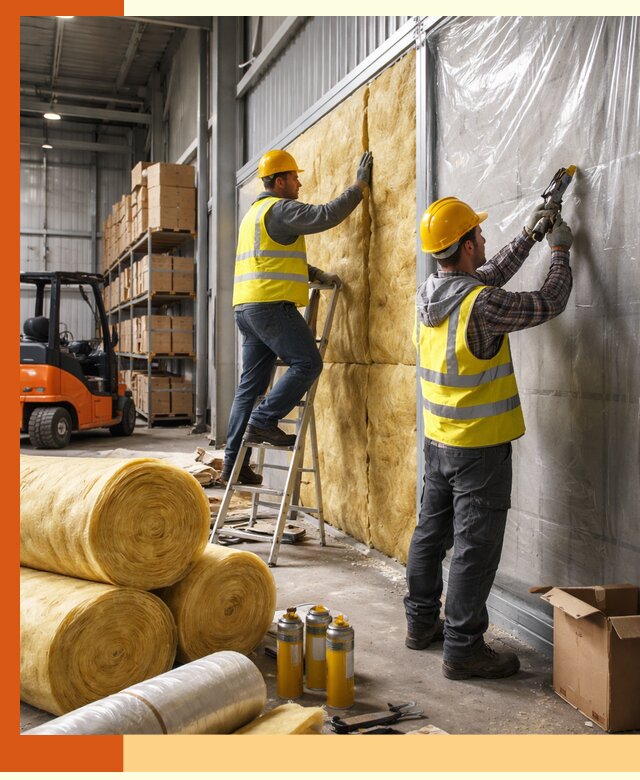 Утепление склада с техникой в Канске под ключ