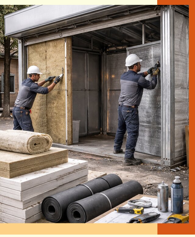 Утепление павильона шаурма в Канске под ключ от 1311 руб. за м² | ТепломастерКнс