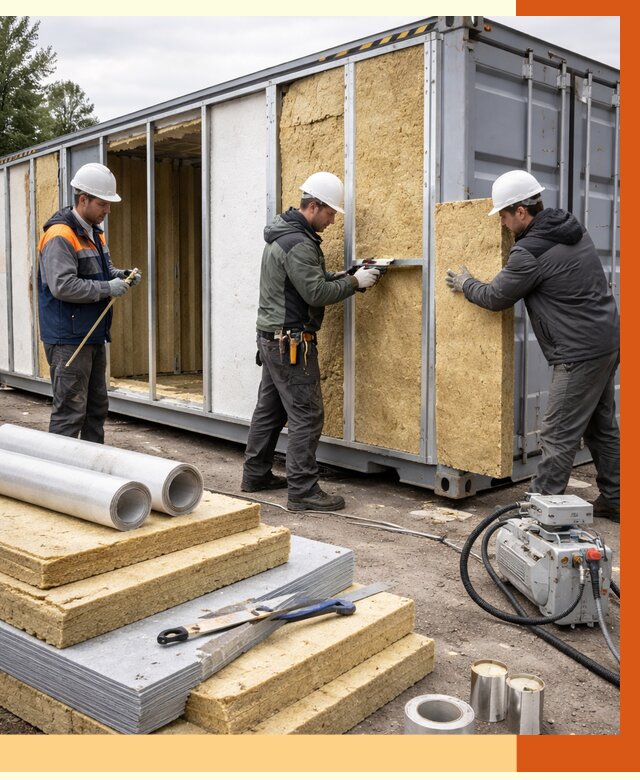 Утепление морского контейнера в Канске от 4098 руб. под ключ | ТепломастерКнс