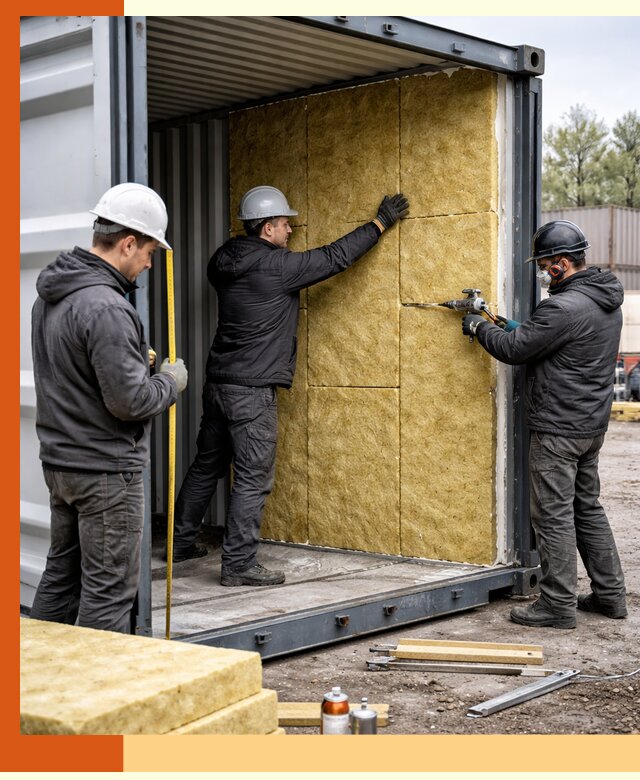 Утепление морского контейнера в Канске: надежная теплоизоляция и защита