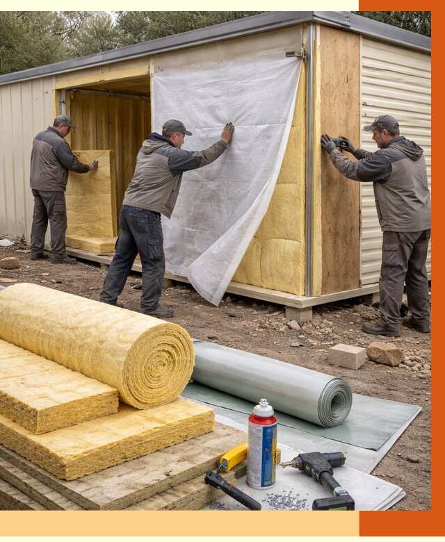 Утепление строительной бытовки в Канске от 13661 руб. под ключ | ТепломастерКнс