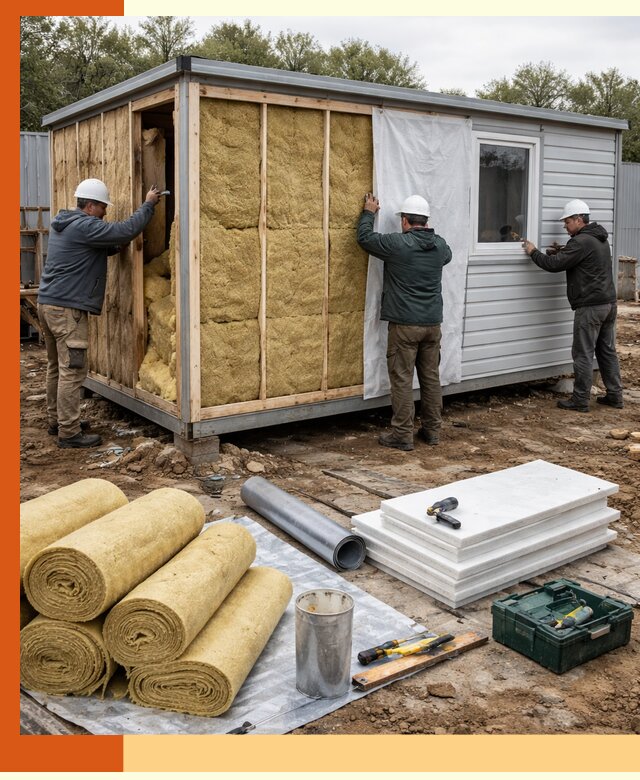 Утепление строительной бытовки под ключ в Канске для любых условий