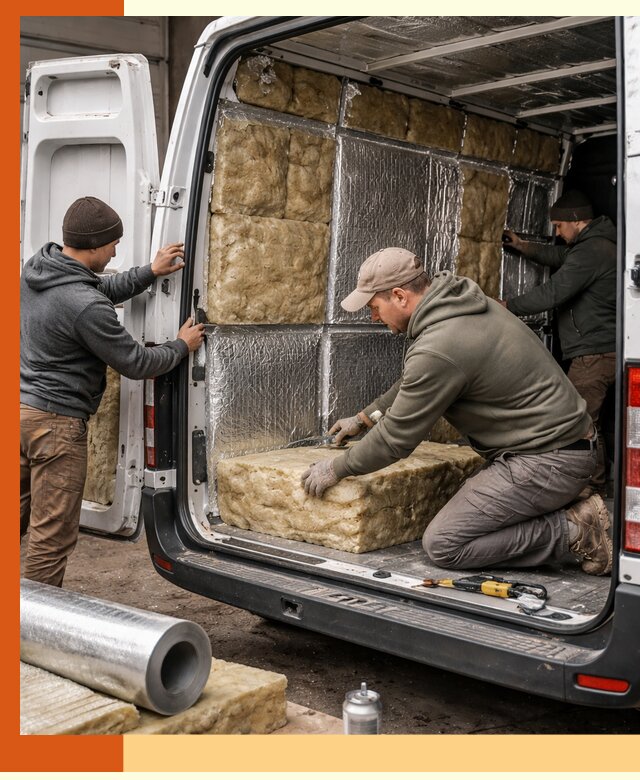 Утепление фургона в Канске: профессиональная теплоизоляция и шумоизоляция