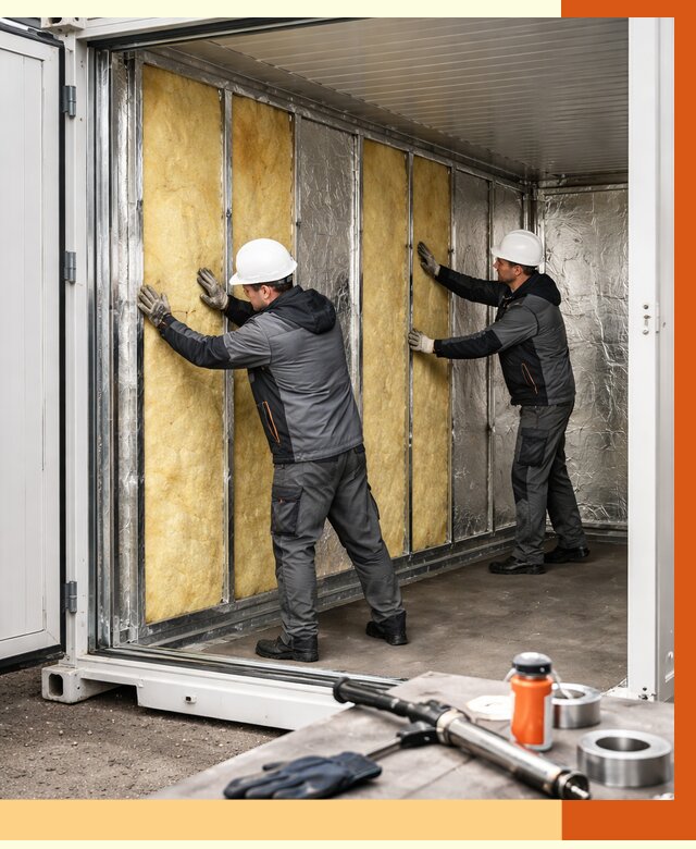 Утепление рефрижераторного контейнера в Канске от 49181 руб./м² | ТепломастерКнс