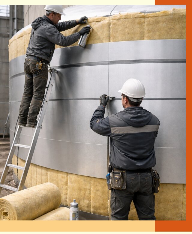 Утепление цистерны в Канске пенополиуретаном от 15847 руб. под ключ | ТепломастерКнс