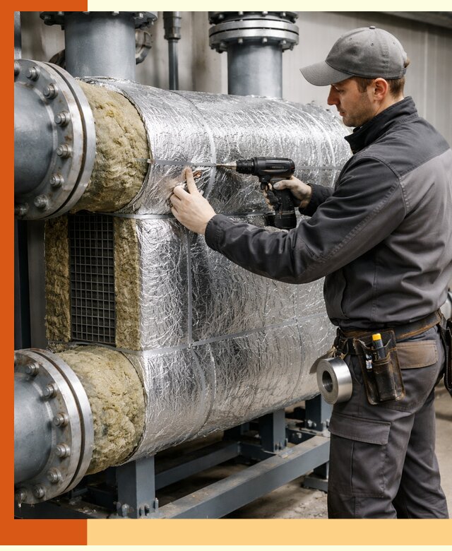 Утепление теплообменника в Канске — профессиональная теплоизоляция оборудования