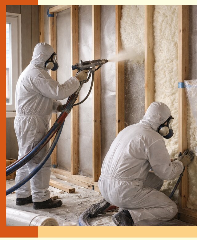 Утепление каркасной стены ППУ в Канске для домов и коттеджей