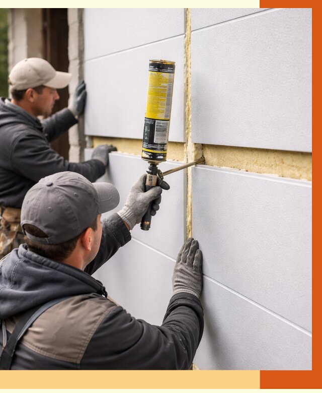 Утепление сэндвич панелей ППУ в Канске от 4590 руб. за м2 | ТепломастерКнс