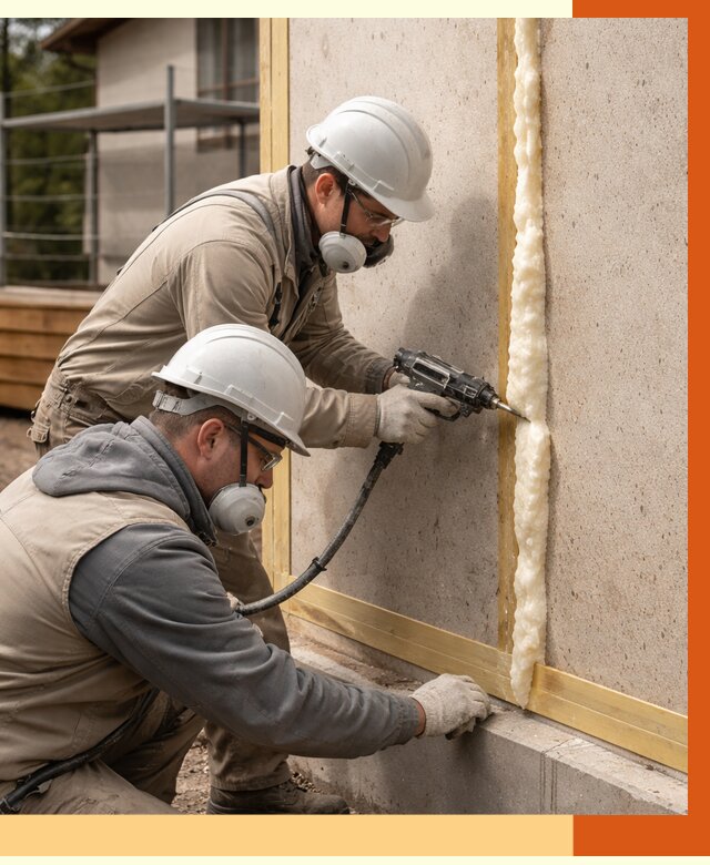 Утепление сип панелей ППУ в Канске от 5246 руб. под ключ | ТепломастерКнс